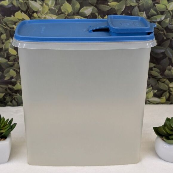 Tupperware Modular Mates Cereal Storer Container #1588-6 w/ Blue Lid #1590-2 - Picture 2 of 12